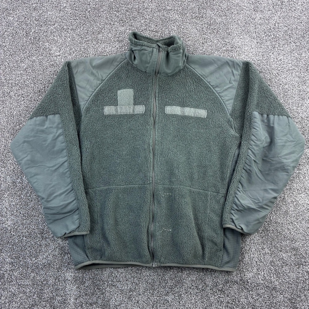 GENโ III Jacket Mens M Green US Army Fleece Cold Weather Full Zip Mock Neck